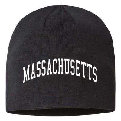 Massachusetts Throwback Design Print Classic Sustainable Beanie