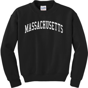 Massachusetts Throwback Design Print Classic Kids Sweatshirt