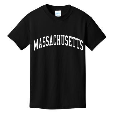 Massachusetts Throwback Design Print Classic Kids T-Shirt