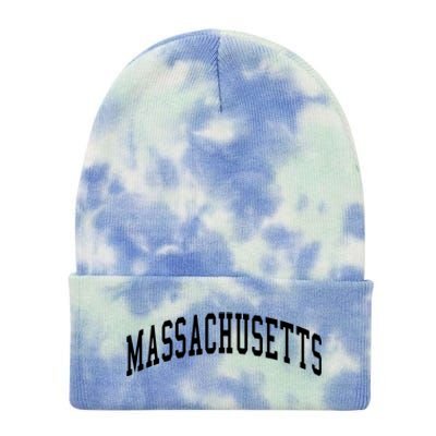 Massachusetts Throwback Design Print Classic Tie Dye 12in Knit Beanie