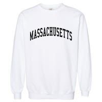 Massachusetts Throwback Design Print Classic Garment-Dyed Sweatshirt