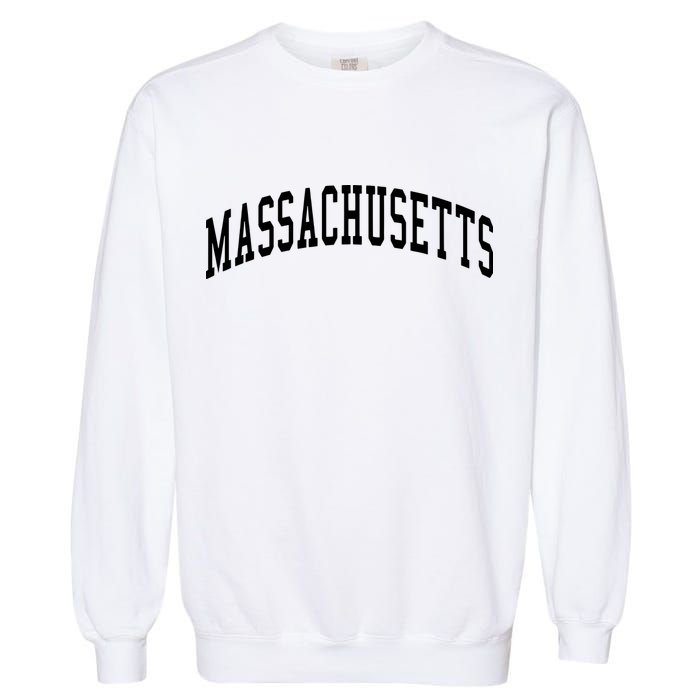 Massachusetts Throwback Design Print Classic Garment-Dyed Sweatshirt