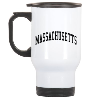 Massachusetts Throwback Design Print Classic Stainless Steel Travel Mug