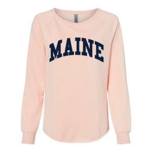 Maine Throwback Design Classic Womens California Wash Sweatshirt