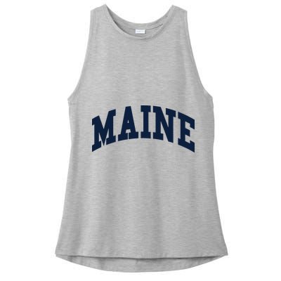 Maine Throwback Design Classic Ladies PosiCharge Tri-Blend Wicking Tank