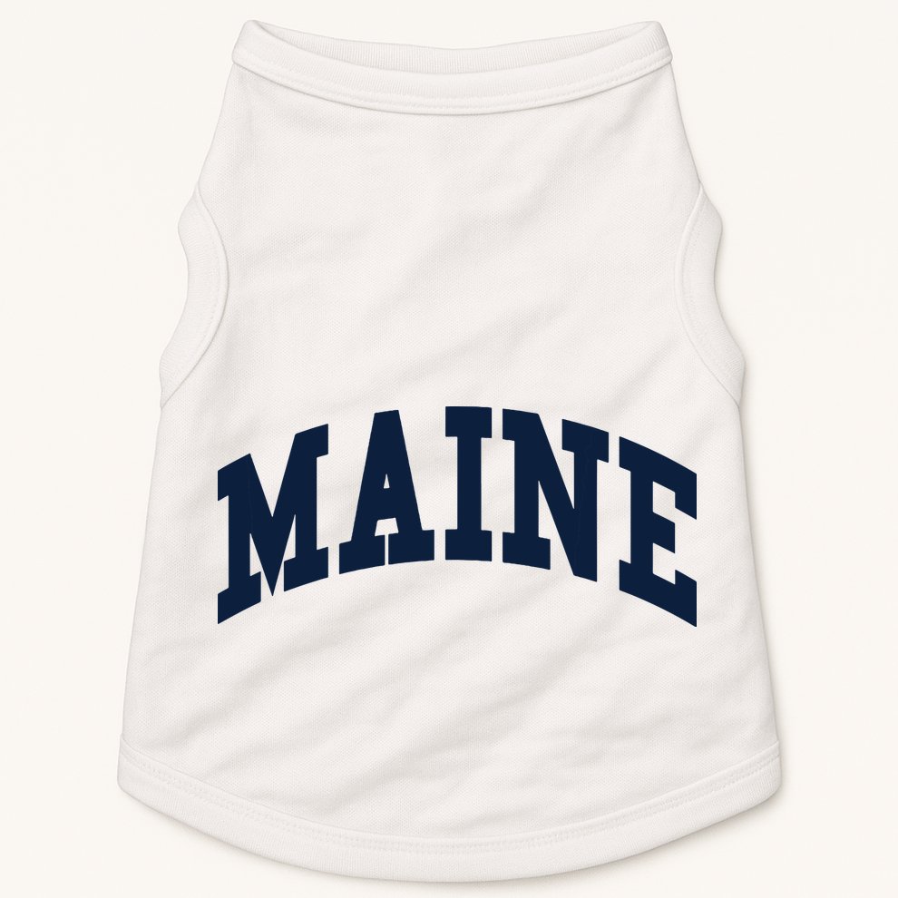 Maine Throwback Design Classic Doggie Tank