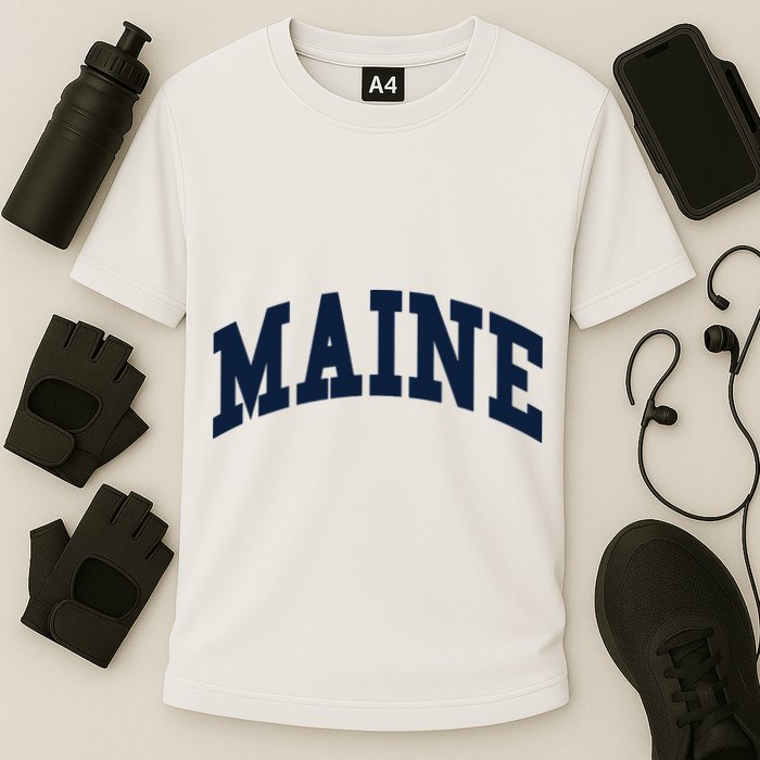 Maine Throwback Design Classic Cooling Performance Crew T-Shirt