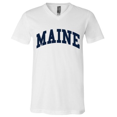 Maine Throwback Design Classic V-Neck T-Shirt