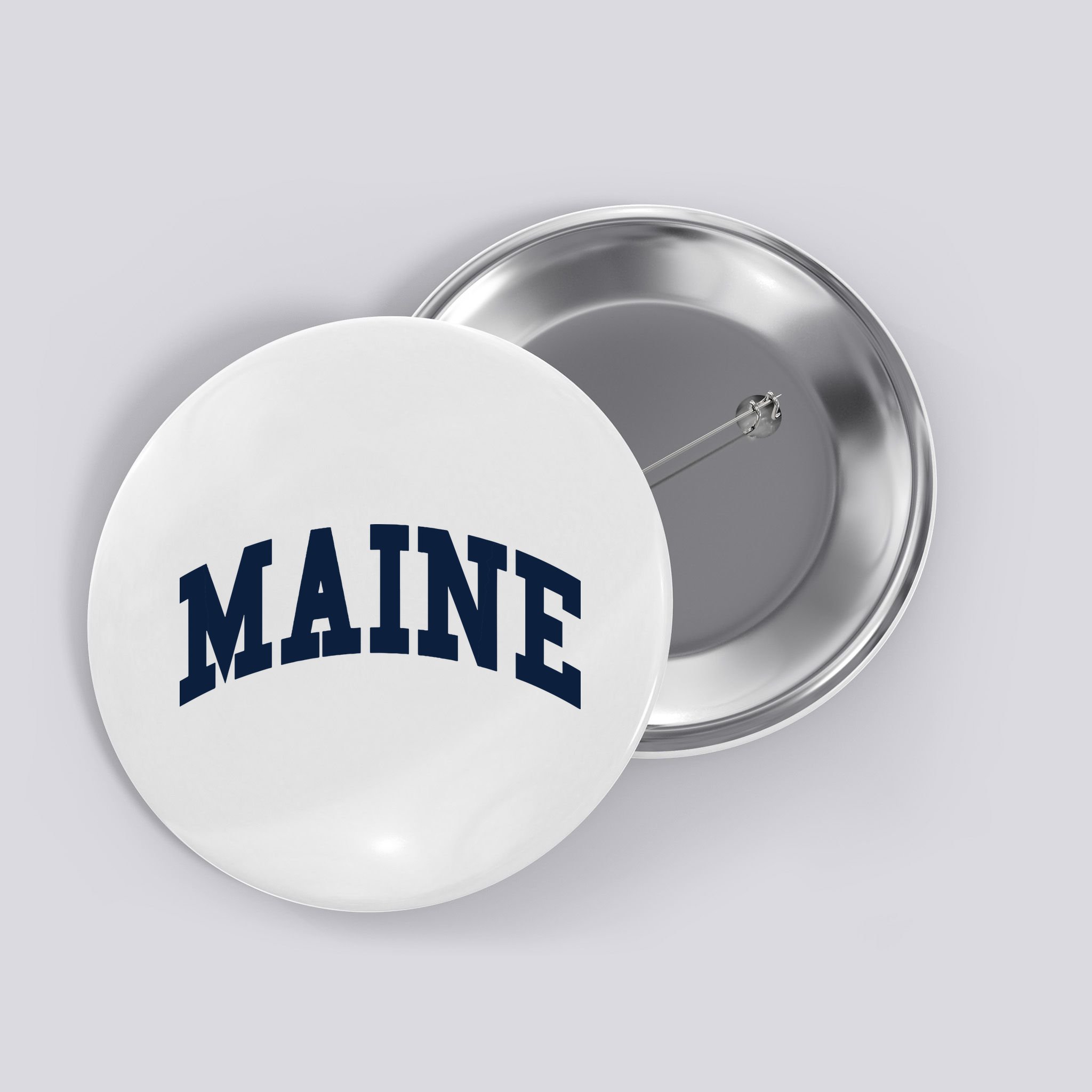 Maine Throwback Design Classic Button