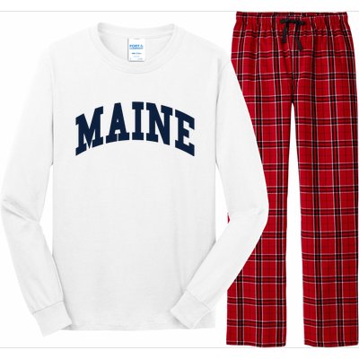 Maine Throwback Design Classic Long Sleeve Pajama Set