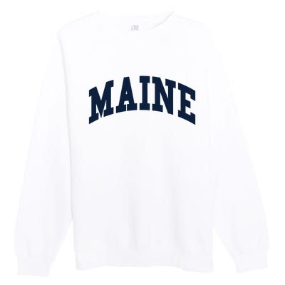 Maine Throwback Design Classic Premium Crewneck Sweatshirt