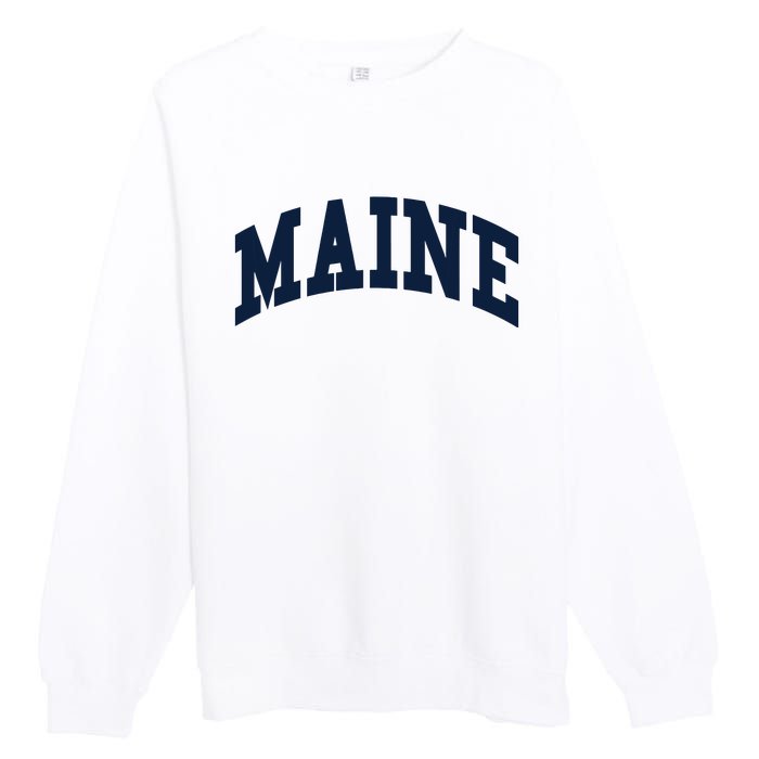 Maine Throwback Design Classic Premium Crewneck Sweatshirt