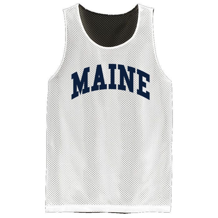 Maine Throwback Design Classic Mesh Reversible Basketball Jersey Tank