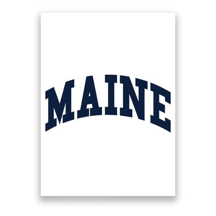 Maine Throwback Design Classic Poster