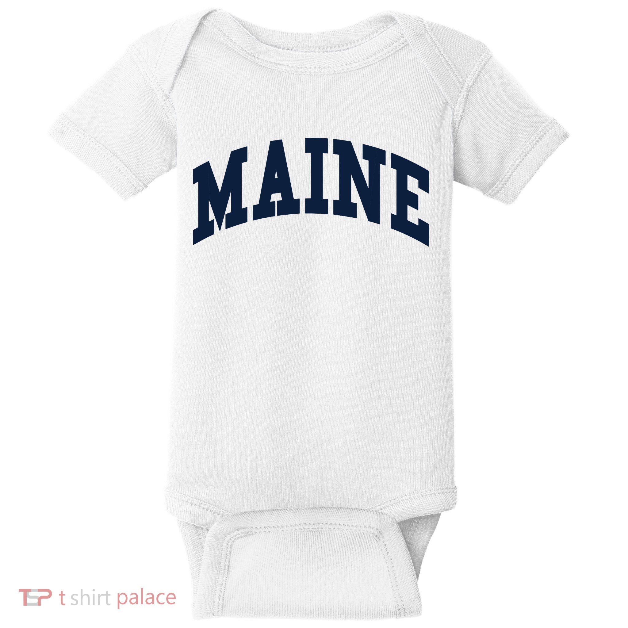 Maine Throwback Design Classic Baby Bodysuit