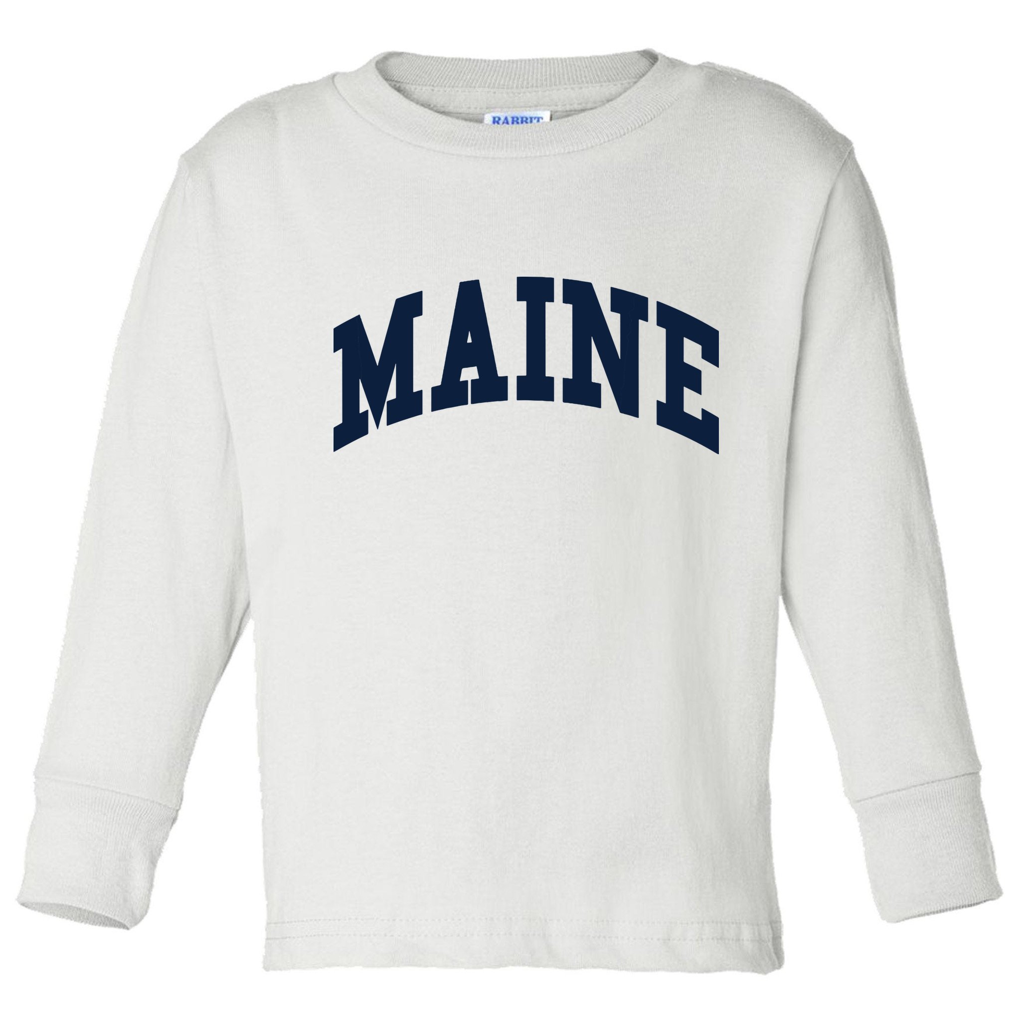 Maine Throwback Design Classic Toddler Long Sleeve Shirt
