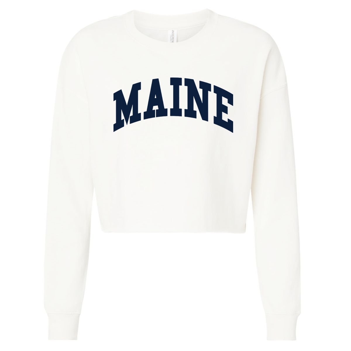 Maine Throwback Design Classic Cropped Pullover Crew