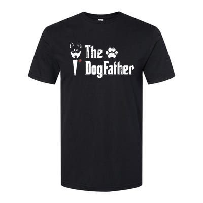 Men The Dogfather Siberian Husky Dog Dad Fathers Day Softstyle® CVC T-Shirt