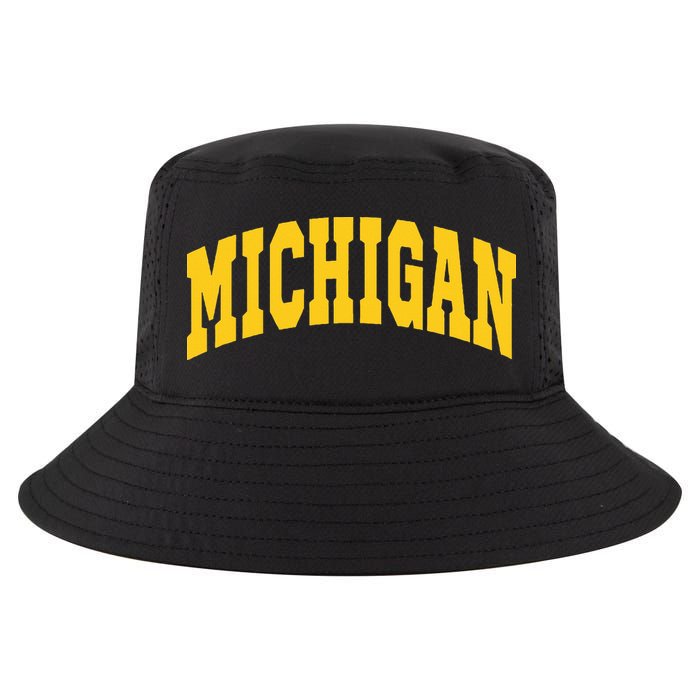 Michigan Throwback Design Classic Cool Comfort Performance Bucket Hat