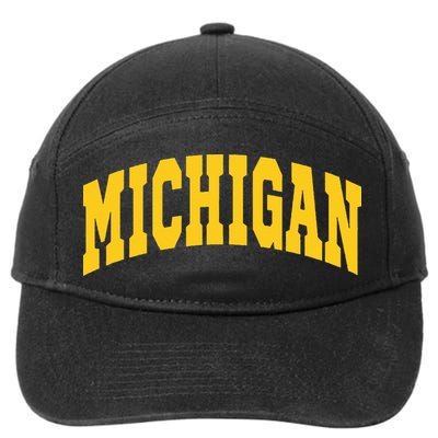 Michigan Throwback Design Classic 7-Panel Snapback Hat