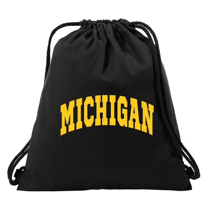 Michigan Throwback Design Classic Drawstring Bag