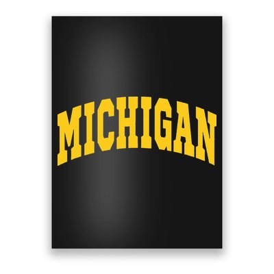 Michigan Throwback Design Classic Poster