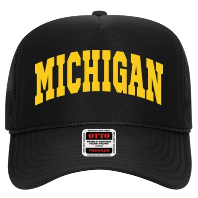 Michigan Throwback Design Classic Trucker Hat