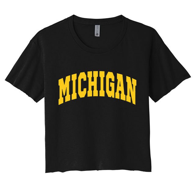Michigan Throwback Design Classic Crop Top