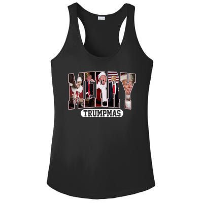 Merry Trumpmas Donald Trump Christmas Ladies PosiCharge Competitor Racerback Tank