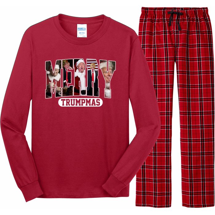 Merry Trumpmas Donald Trump Christmas Long Sleeve Pajama Set