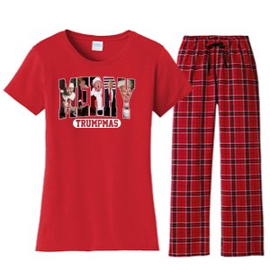 Merry Trumpmas Donald Trump Christmas Women's Flannel Pajama Set