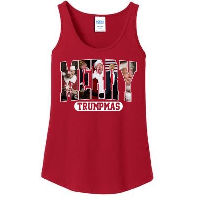 Merry Trumpmas Donald Trump Christmas Ladies Essential Tank