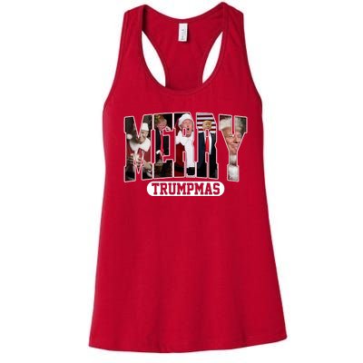 Merry Trumpmas Donald Trump Christmas Women's Racerback Tank