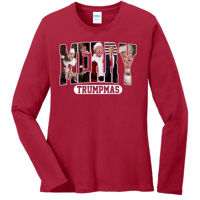 Merry Trumpmas Donald Trump Christmas Ladies Long Sleeve Shirt