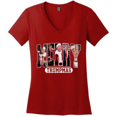 Merry Trumpmas Donald Trump Christmas Women's V-Neck T-Shirt