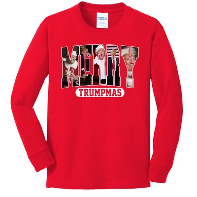 Merry Trumpmas Donald Trump Christmas Kids Long Sleeve Shirt