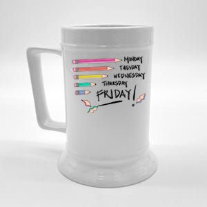 Monday Tuesday Days Of The Week Teacher Beer Stein