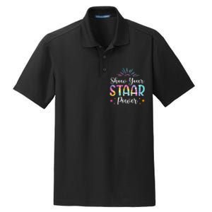 Motivational Testing Day Teacher Show Your STAAR Power Dry Zone Grid Polo