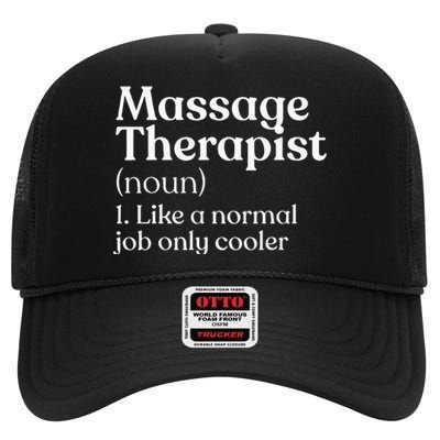 Massage Therapist Definition Massage Therapy High Crown Mesh Back Trucker Hat