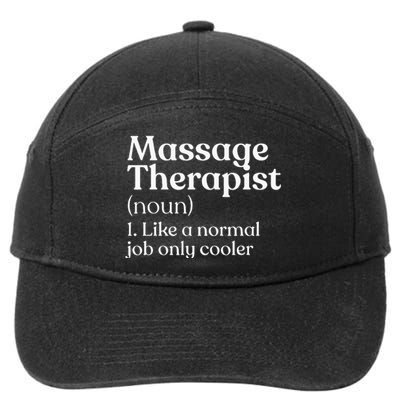 Massage Therapist Definition Massage Therapy 7-Panel Snapback Hat