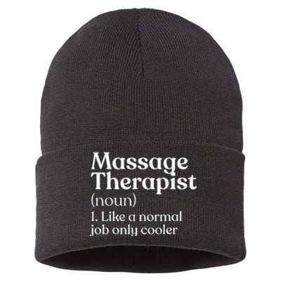 Massage Therapist Definition Massage Therapy Sustainable Knit Beanie