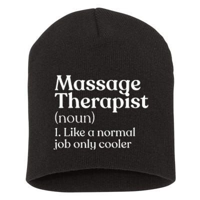 Massage Therapist Definition Massage Therapy Short Acrylic Beanie