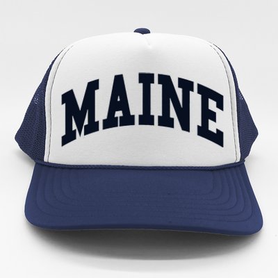 Maine Throwback Design Classic Trucker Hat