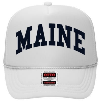 Maine Throwback Design Classic High Crown Mesh Back Trucker Hat