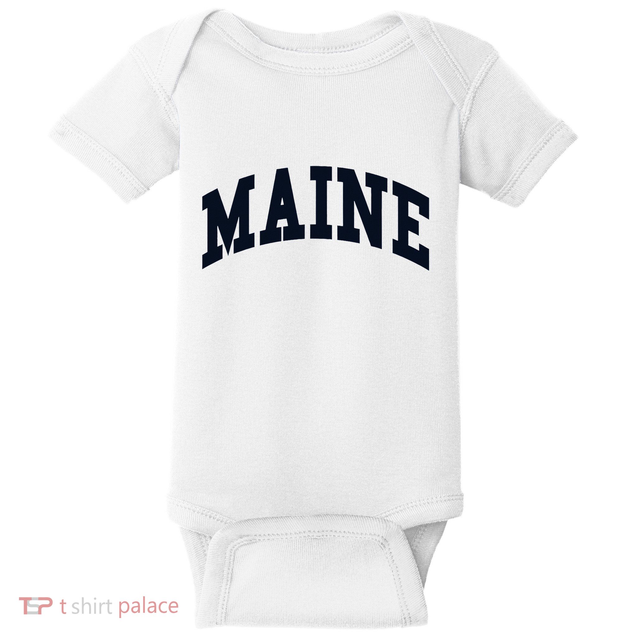 Maine Throwback Design Classic Baby Bodysuit