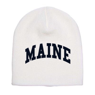 Maine Throwback Design Classic Short Acrylic Beanie