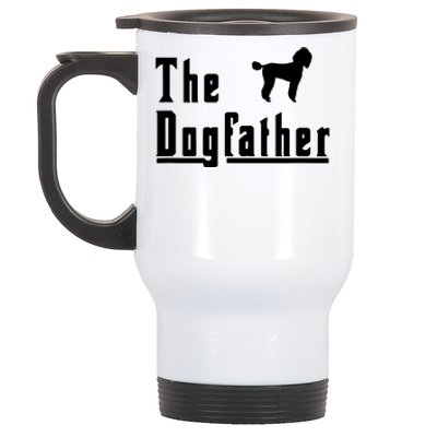 Men The Dogfather Poodle Dog T Christmas Gift Stainless Steel Travel Mug