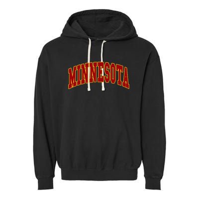 Minnesota Throwback Design Print Classic Garment-Dyed Fleece Hoodie