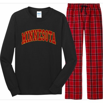 Minnesota Throwback Design Print Classic Long Sleeve Pajama Set