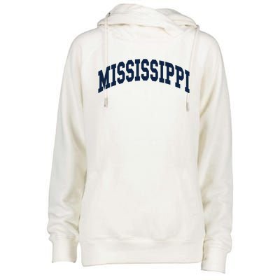 Mississippi Throwback Design Classic Womens Funnel Neck Pullover Hood